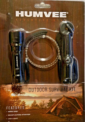 Humvee Adventure Kit Outdoor Survival Tool Emergency Saw Light Compass Whistle