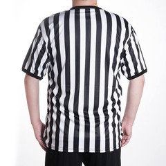 Referee Shirt for Men & Women Black & White Stripe Umpire Jersey V Neck
