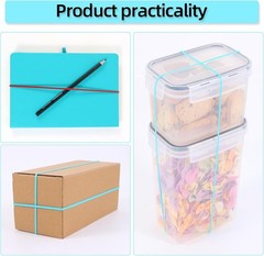 Large Heavy Duty Rubber Bands – 120 Pcs, 7×1/8 Inches, Blue Red Green Purple