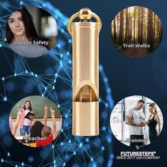 Loudest Brass Whistle Best Premium Emergency Whistle 125db+ One Piece Outdoor