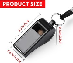 Loud Plastic Whistles with Lanyards – 3 Pack for Coaches, Referees & Emergencies