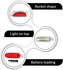 Emergency LED Whistle Light AAA Battery Power COB LED Four Color Personal Alarm