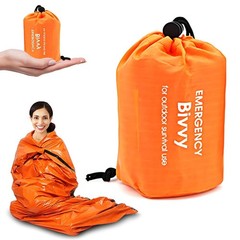 Emergency Sleeping Bag, Survival Bivy Bag Ultralight, First Aid Rescue Blanket…