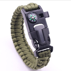 Waterproof Outdoor Adjustable Paracord Survival emergency Bracelet band