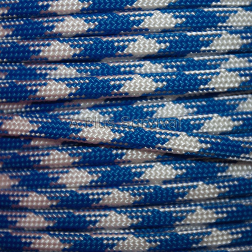 Rocky Mountain Blue White Paracord 50 Feet 550 Emergency Survival Bracelet Rope