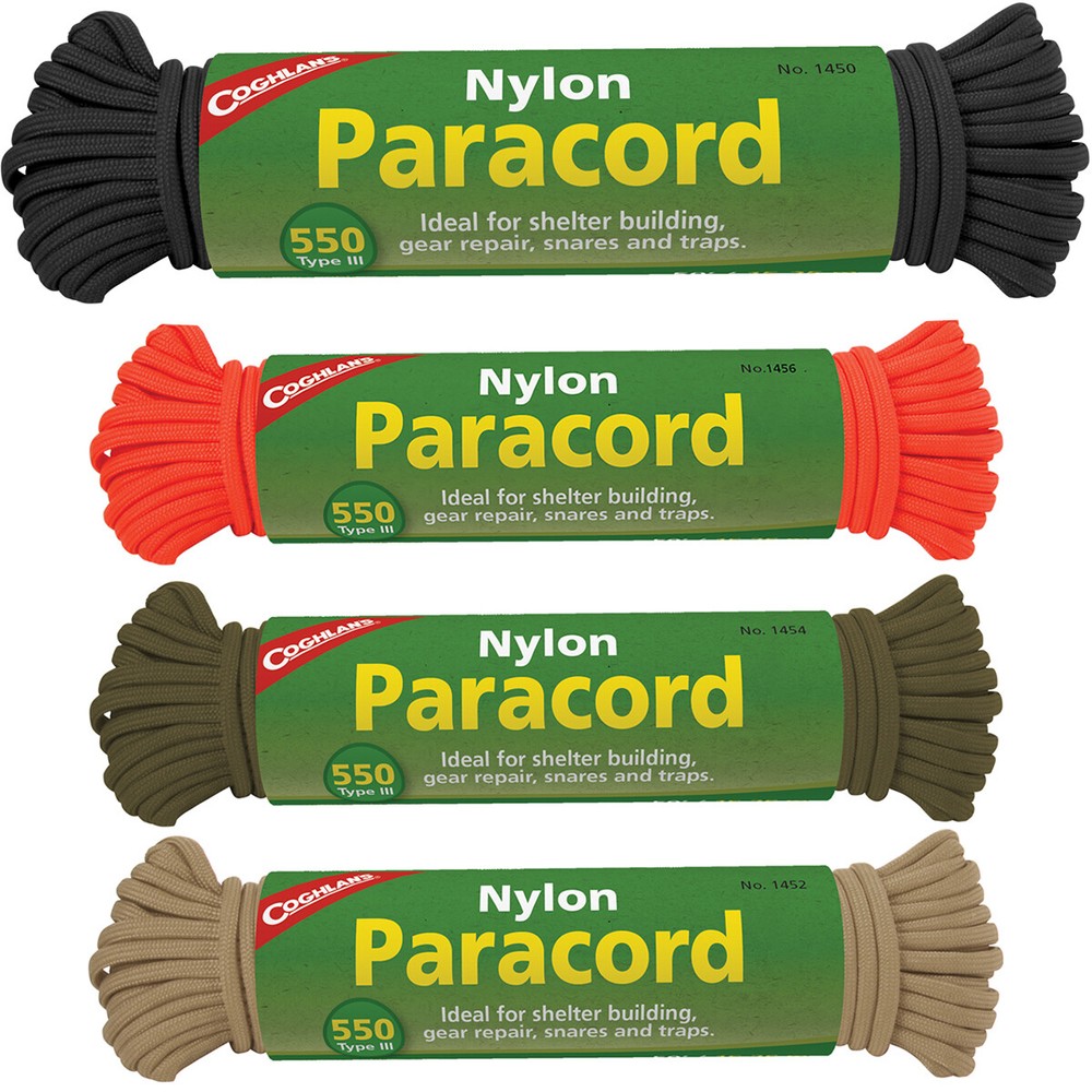 Coghlan’s Nylon Paracord, 50′ Commercial 550 Cord, Survival Emergency Rope