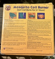 PIC Mosquito Repelling Terra Cotta Burning Dish Vintage In Orig Box- No Discs