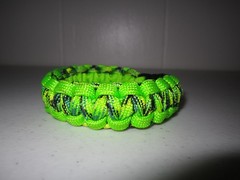 550 Paracord Survival Bracelet Cobra Green Black & Yellow Stitch USA
