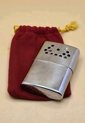 Vintage Orbex Jon-E Standard Hand Warmer Chrome Pocket Heater Pouch Made In USA