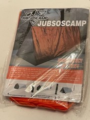 Jubsoscamp Tent Emergency Tube Tent 5×8 Ft Max Heat Retention Mylar Material.