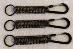 NEW 3Pcs Carabiner Paracord Keyring Keychain Camouflage Outdoor Camping Survival