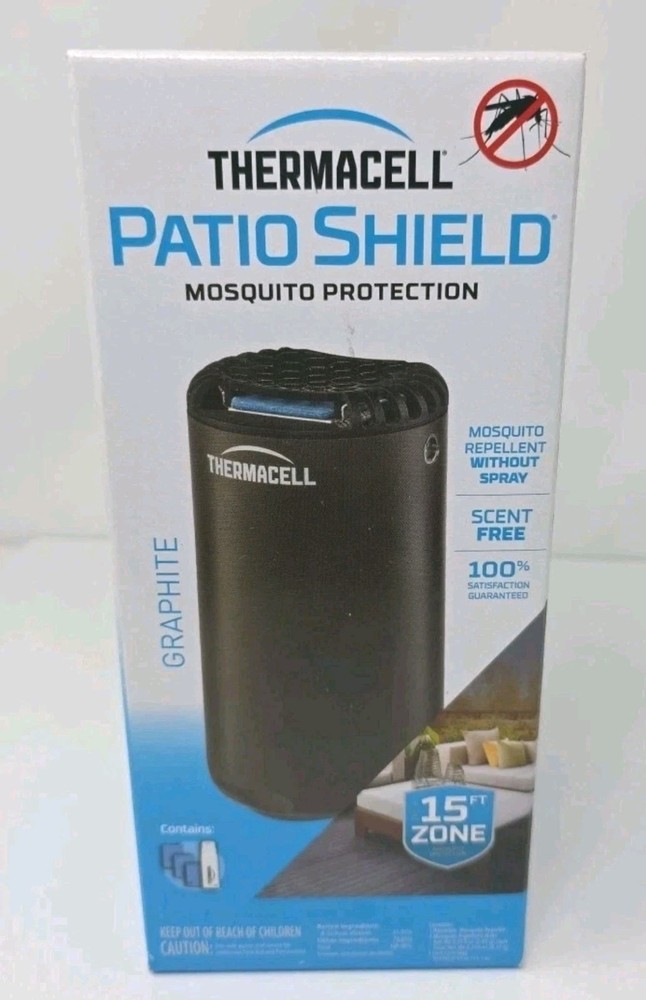 THERMACELL Patio Scent Free Mosquito Protection Repeller 15ft Zone Graphite NEW