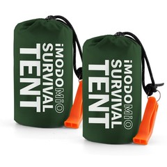 Life Emergency Shelter Survival Tent – 2 Person Space Blanket 2 Pack, Green