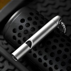 Titanium Alloy EDC Whistle Outdoor Survival Rescue Tool High Decibel Keychain