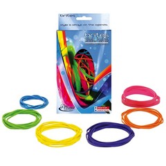 Alliance 07706 Brites Pic Pac Rubber Bands Blue/Orange/Yellow/Lime/Purple/Pink