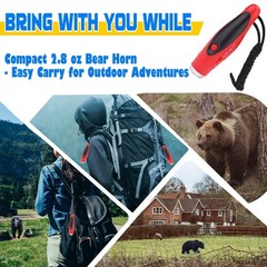 JIUSAIRUI 120dB Electronic Bear Horn to Scare Bears Loud Air Horn for Safety …