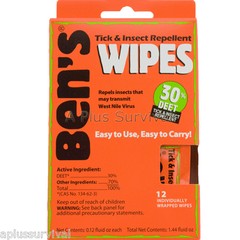 12 Pack Ben’s Tick & Insect Repellent 30% Deet Camping Survival Emergency