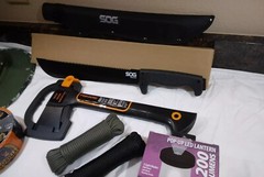 Camping & Wilderness Survival Kit | 14-Piece Outdoor Hiking Gear Set SOG Machete