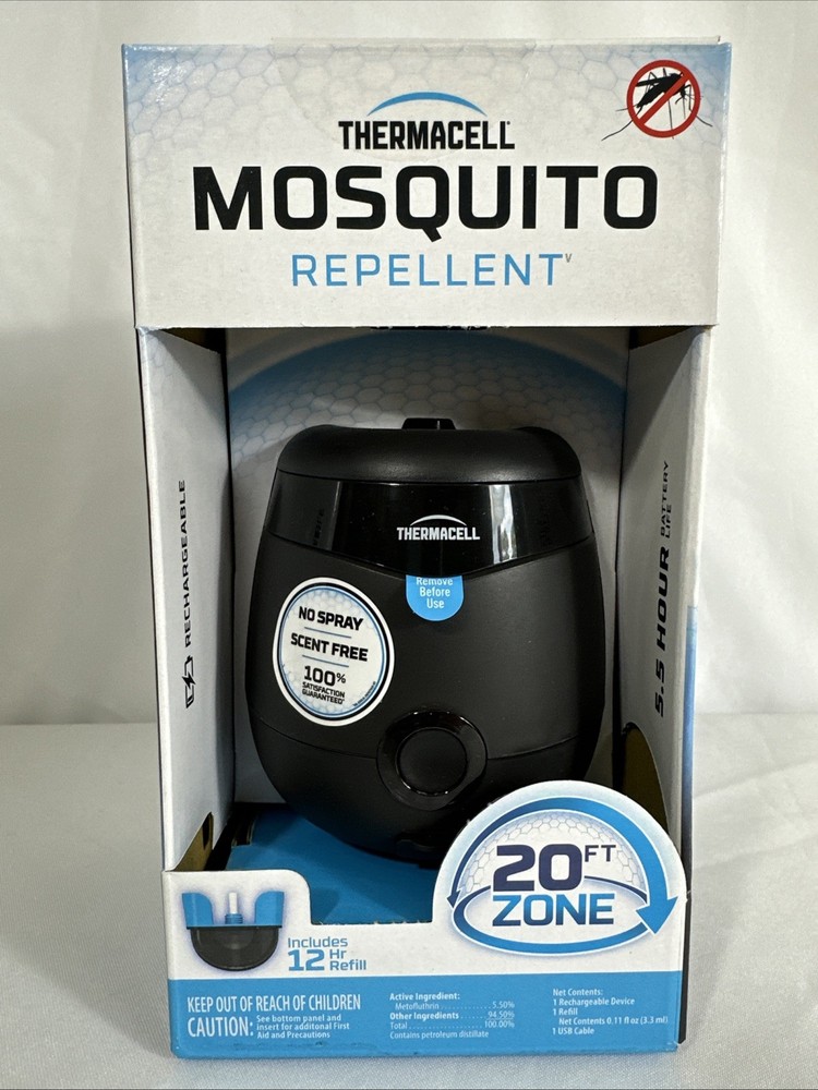 Thermacell Mosquito Repellent E55X PW0721 20ft Zone Cordless Rechargeable – NEW