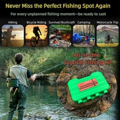 Portable Survival Fishing Kit – Compact Tackle Box for Camping/Hiking,Hooks Gift