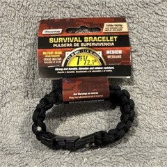 SecureLine Military Grade Paracord Bracelet Black Nylon 7ft 550lb Strong Durable