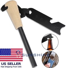 Fire Starter Flint Steel Striker Survival Kit Ferro Rod Camping Outdoor Tool