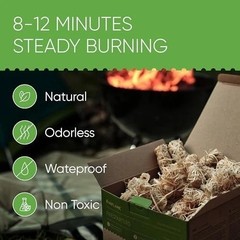 Fire Starters 130 Pcs Waterproof Natural Wood For Campfire Charcoal BBQ Grill