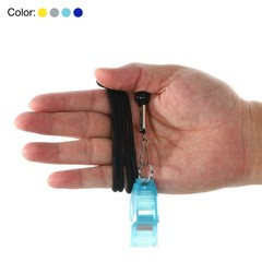 Plastic Sports Whistle with Lanyard and Mouth Grip Super Loud, Light Blue