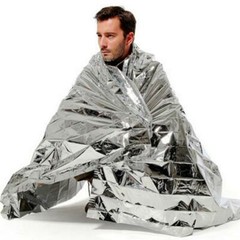 2pcs Outdoor Emergency Survival Foil Thermal First Aid Rescue Blanket Waterproof