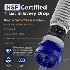 Filtro de agua tipo pajilla S1 portátil, certificado para camping y emergencia