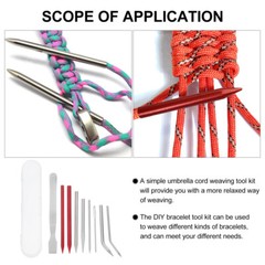 needle flat Paracord Smoothing Tool Paracord FID Lacing Needles Paracord