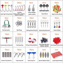 PLUSINNO Fishing Accessories 7.9 x 5.5 x 0.8″, 263Pcs Kit