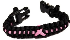 FIVE survival paracord bracelets for breast cancer awareness