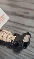 A2S Tan Survival Bracelet Outdoor Paracord Compass Scraper Whistle Fire Starter