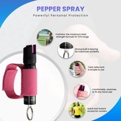 Police Magnum pink pepper spray jogger keyring women self defense-3 pack 75oz