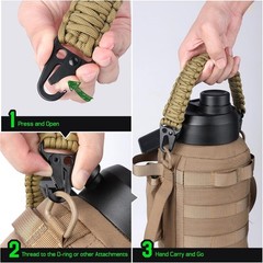 Tactical Paracord Handle，9-Core Weaving Paracord Strap for Bag Strap Replacement