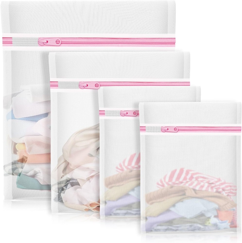 Mesh Laundry Bags for Delicates, 4 Pack Laundry Bags Mesh Wash Bags in 4 Sizes(1