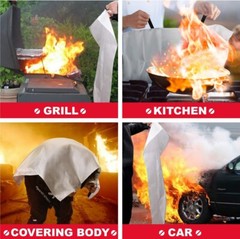 Emergency Survival Fiberglass Fire Blanket Shelter Safety Cover 39 x 39 in