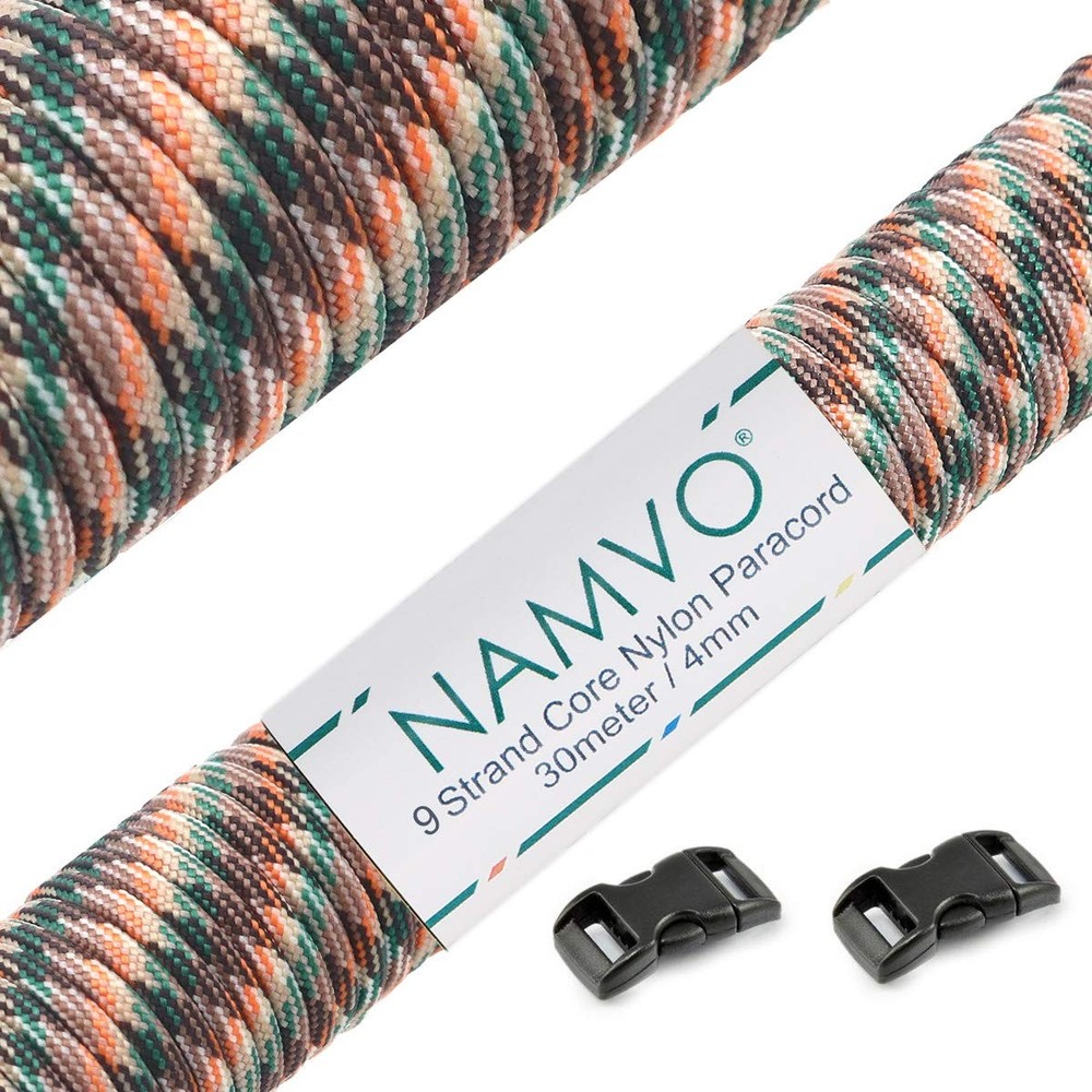 550 Paracord Mil Spec Type III 9 Inner Strands Nylon Parachute Cord Strong Br…