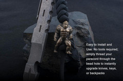 Gorilla Paracord Beads with Hole, Suitable for Survival Knife Lanyard, Keychains