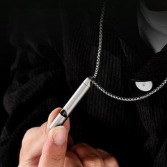 Titanium Alloy EDC Whistle Outdoor Survival Rescue Tool High Decibel Keychain