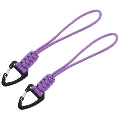 2 Pcs Keychain with Carabiner Lock Clip Hook Clasp Parachute Rope