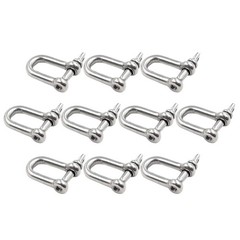 Eilumduo 10Pcs M5 3/16″ Stainless Steel Mini D Shaped Bow Shackle for Paracor…