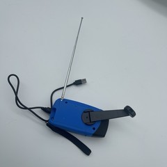 Portable Solar Emergency Weather Radio Hand Crank AM/FM NOAA Survival Blue