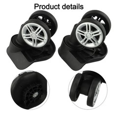 Trolley Bag Wheel Set 1 Pair of Rotating Wheels Compatible with Various Cases