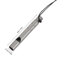 2 Pcs Metal Whistle Loud Rescue Outdoor Emergency Titanium Alloy