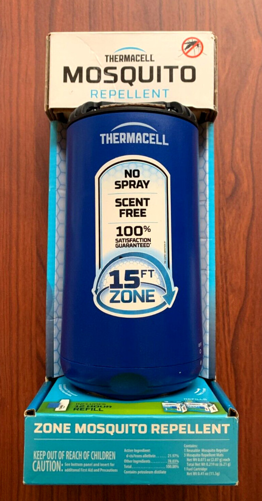 Thermacell Mosquito Repellent Without Spray Scent Free Pet Safe 15 ft Royal Blue