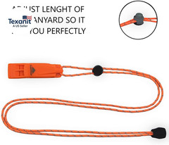 Emergency Whistles with Lanyard Safety Whistle Survival Shrill Loud Blast for Ka