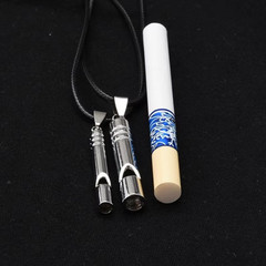 Titanium Emergency Whistle Loud Portable Keychain Necklace Whistle EDC Keyring f