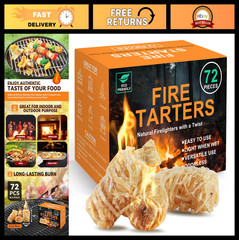 All-Weather Natural Fire Starters – Odorless Charcoal for Campfires, BBQ, Fire P